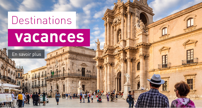 Destinations pour vos vacances