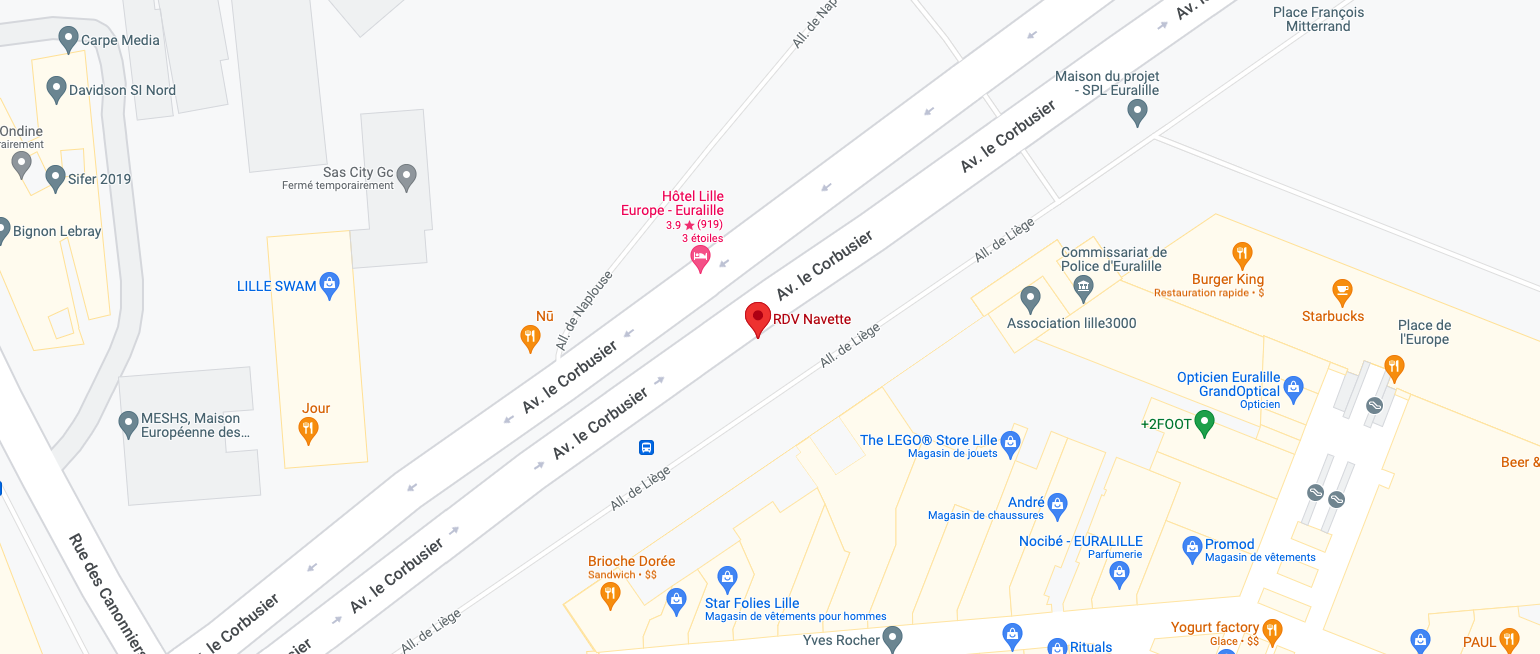 Localisation de la navette