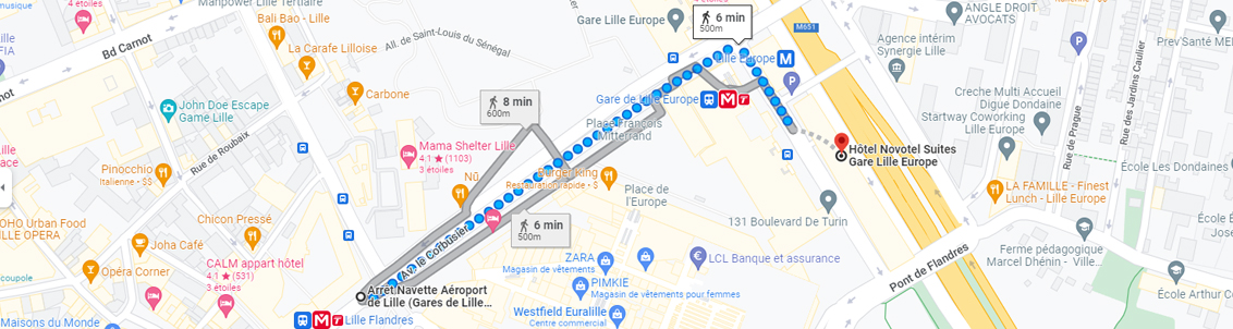 Déplacement navette